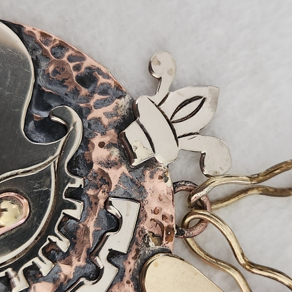 Vintage Modernist Mexican Eagle Necklace - Picture 5 of 14